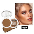 QIBEST Face Bronzer Makeup Contour Shading Powder Trimming Powder Cosmetic Face Concealer Highlighter Bronzer Palette For Women Qme 03