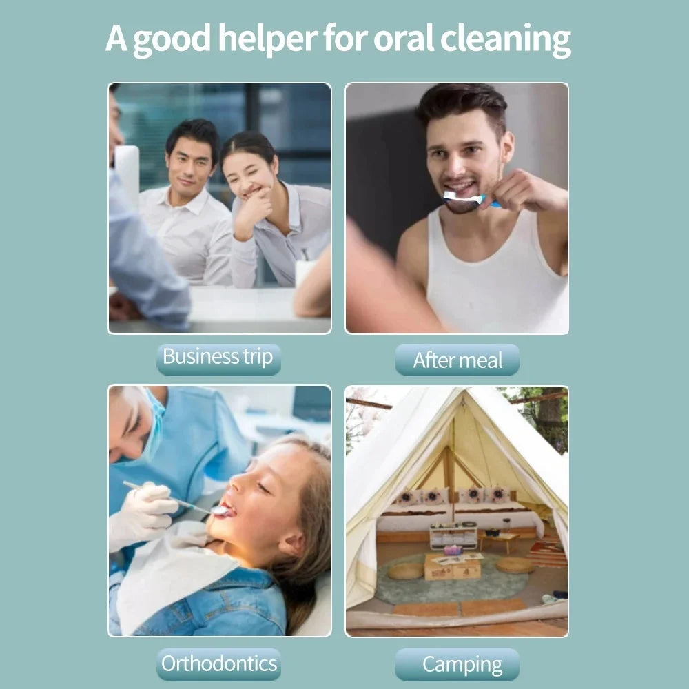 Travel Toothbrush Set , 1PC, Soft Portable Toothbrushes with Tooth Brush Cover Small Folding Toothbrushes Individually Wrapped Qme
