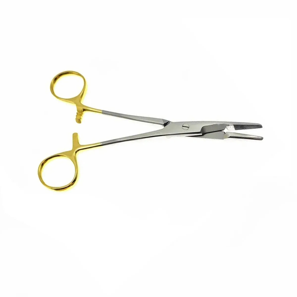 Multifunctional Needle Holder Scissors Insert Gold Handle Clamp Qme
