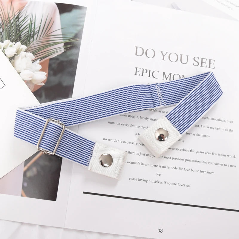 Elastic Belt Without Buckle Canvas Women Ladies Jeans Pants Waist