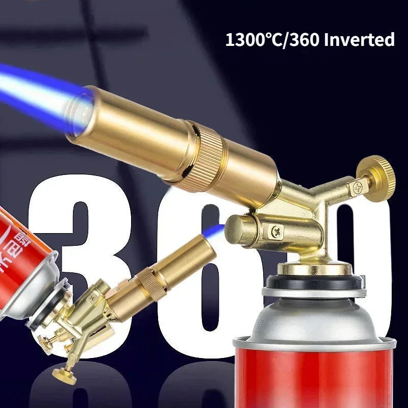 Flame Gun Welding Torch Gas Burner Blower Pure Copper Gas Torch Brazing Cooking Barbecue Auto Ignition Gun Kitchen Baking Tool Qme