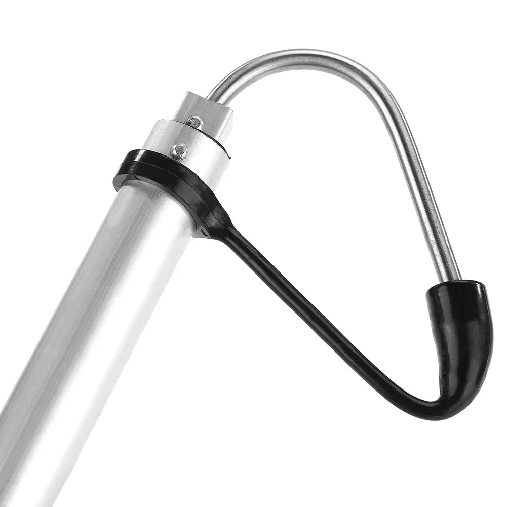 Telescopic Fish Gaff Stainless Steel Ice Sea Fishing Spear Hook Flexible Fishing Gaff Holder Spear Hook Gripper Tool Accessories Qme