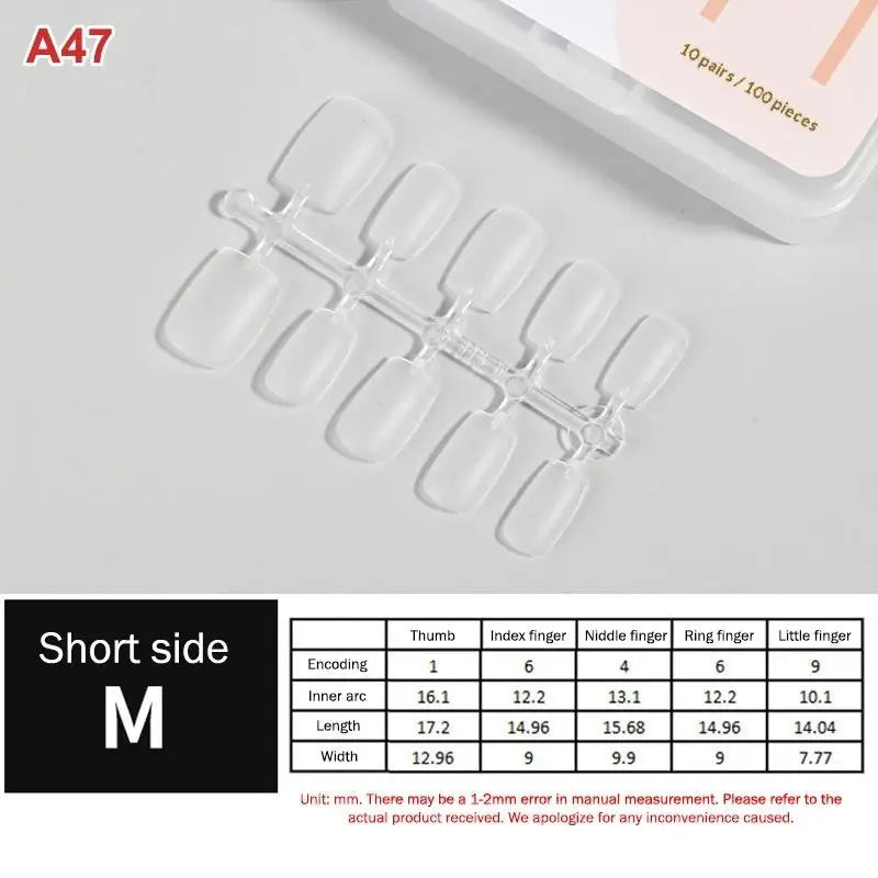 Nail Salon Matte False Tips Box Easy Wear Press Nails Home Manicure