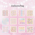 Sticker Book 24sheets/bag Pentagram Mini Die-Cut Stickers Scrapbooking Stationery DIY & Handbook Phone Case Notebook Decoration Qme 2