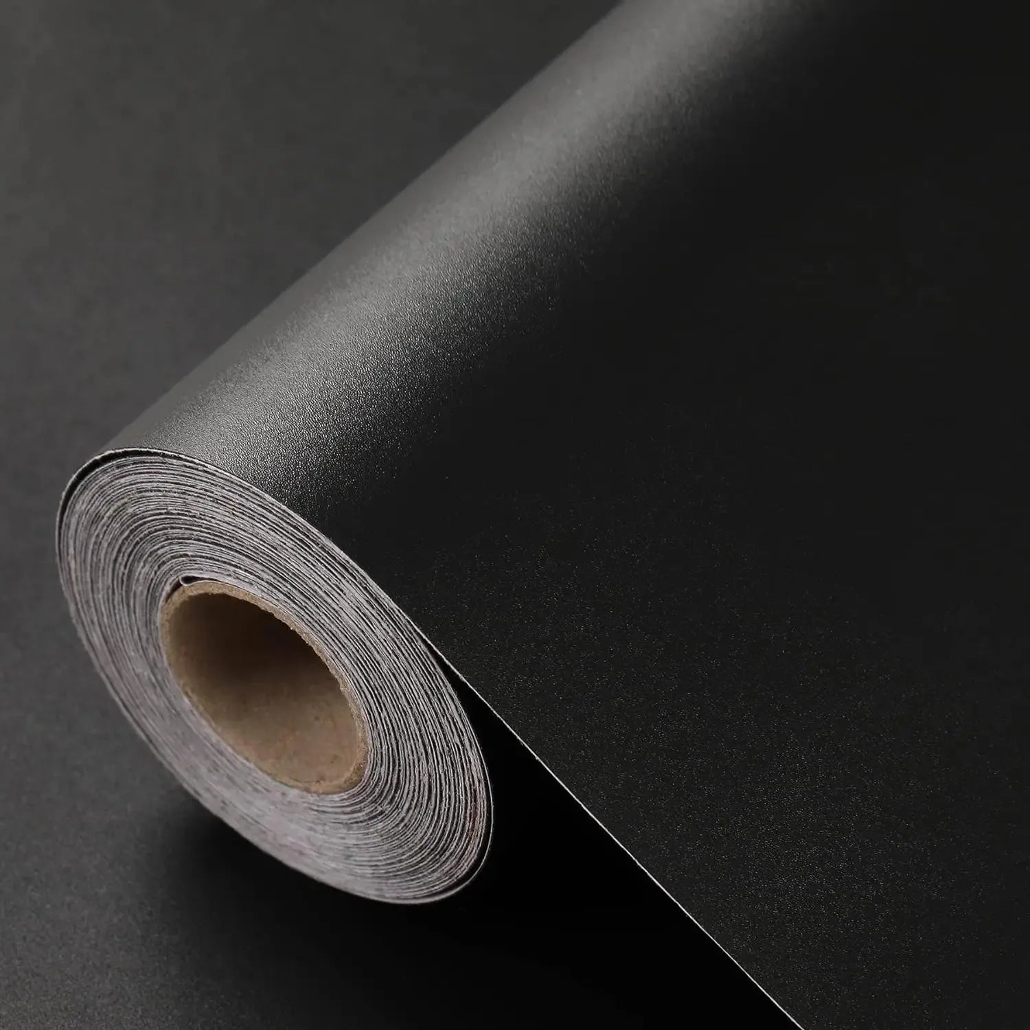 Thicken Pure Black Removable Waterproof Wallpaper Matte Contact Paper Qme matte black 1 40cmx500cm