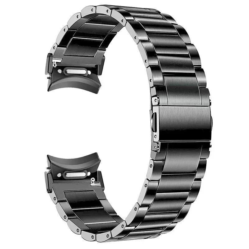 Titanium Stainless Steel Strap for Samsung Galaxy Watch 6 Classic 43 47mm 40/44mm Band for Galaxy Watch 6 5 4 No Gaps Wristband Qme SPACE GREY 20mm Universal