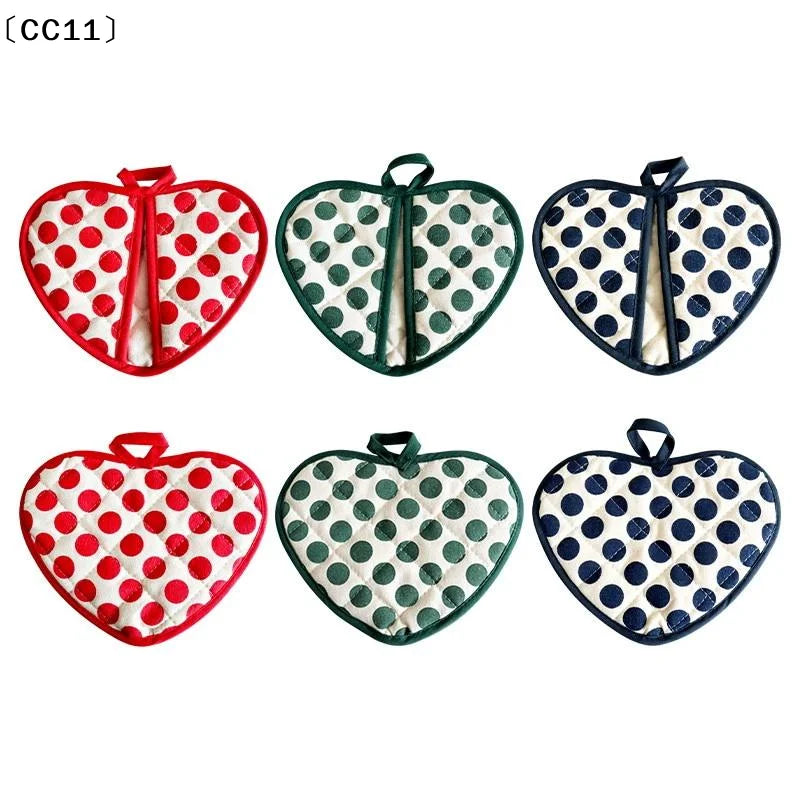 Heart-shaped Hand Clip Heat Insulation Pad Coaster Anti-scalding Qme