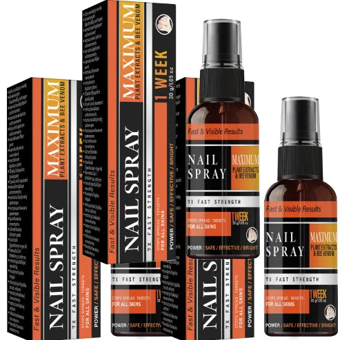 Nail Spray Fast & Visible Result, Strengthening & Repair with Bee Venom, Collagen & Hyaluronic Acid Qme Orange 30ml