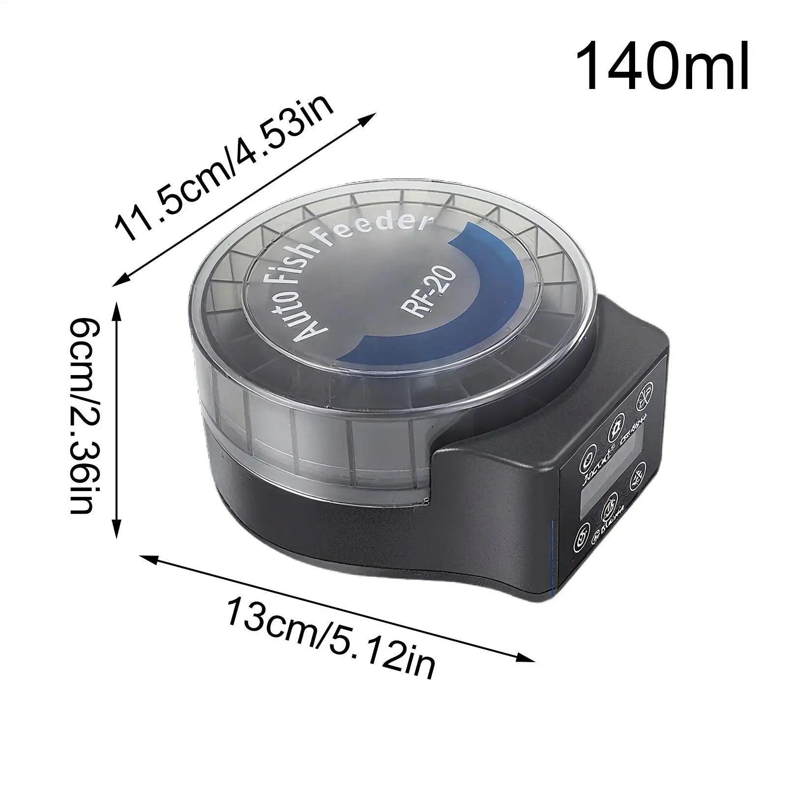 Aquarium Feeder Smart 6-Level Control Automatic Fish Food Dispenser Qme