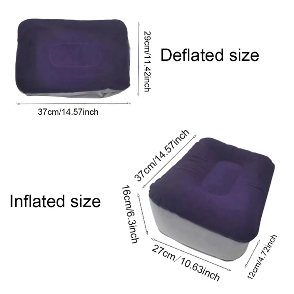 Inflatable Footrest Pillow PVC Foot Rest Air Pillow Cushion For Travel Office Home Leg Up Relaxing Feet Tools Under Desk Qme