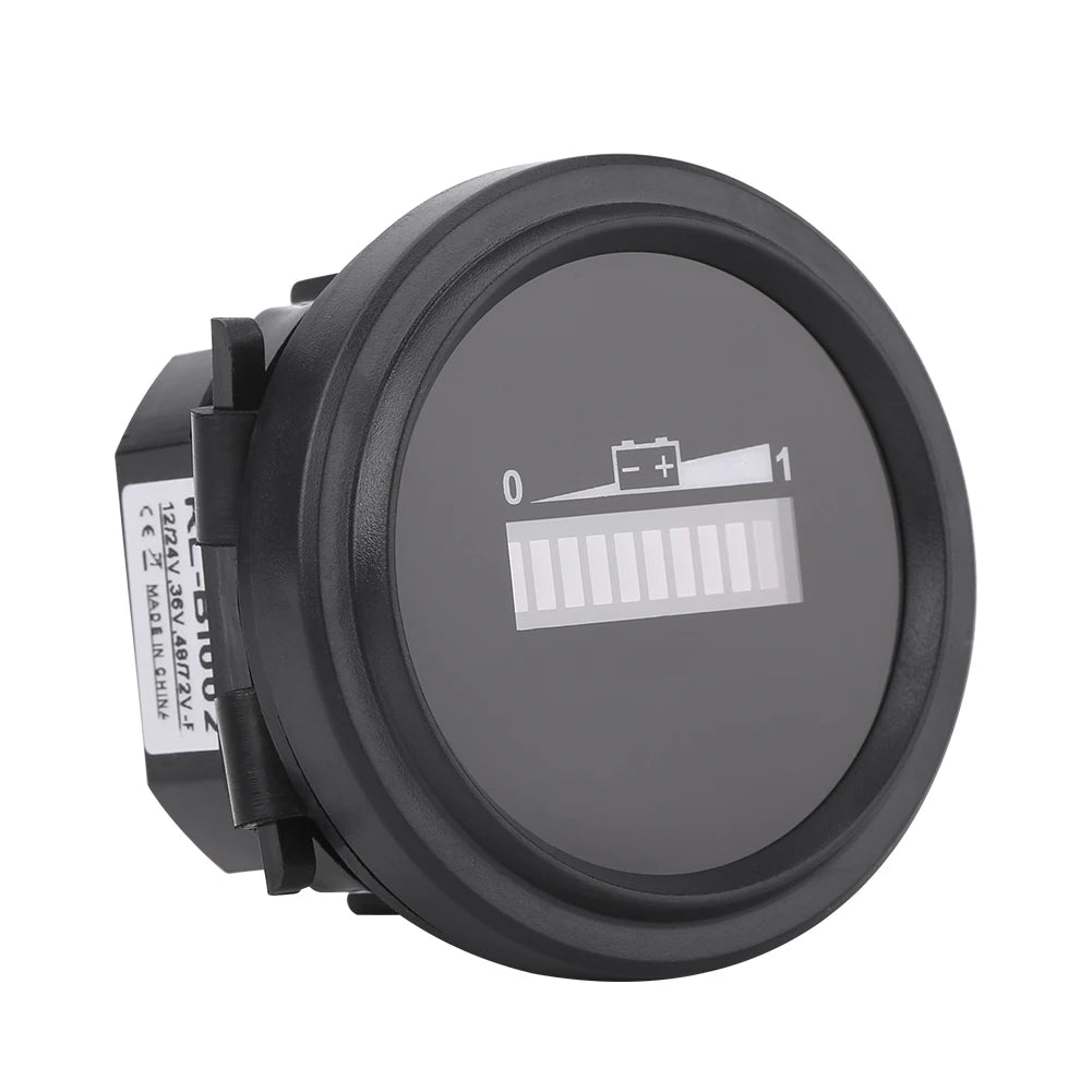 Battery Gauge Battery Meter 12V/24V/36V/48V/72V LED Digital Battery Indicator Meter Gauge for Battery Indicator Meter Qme