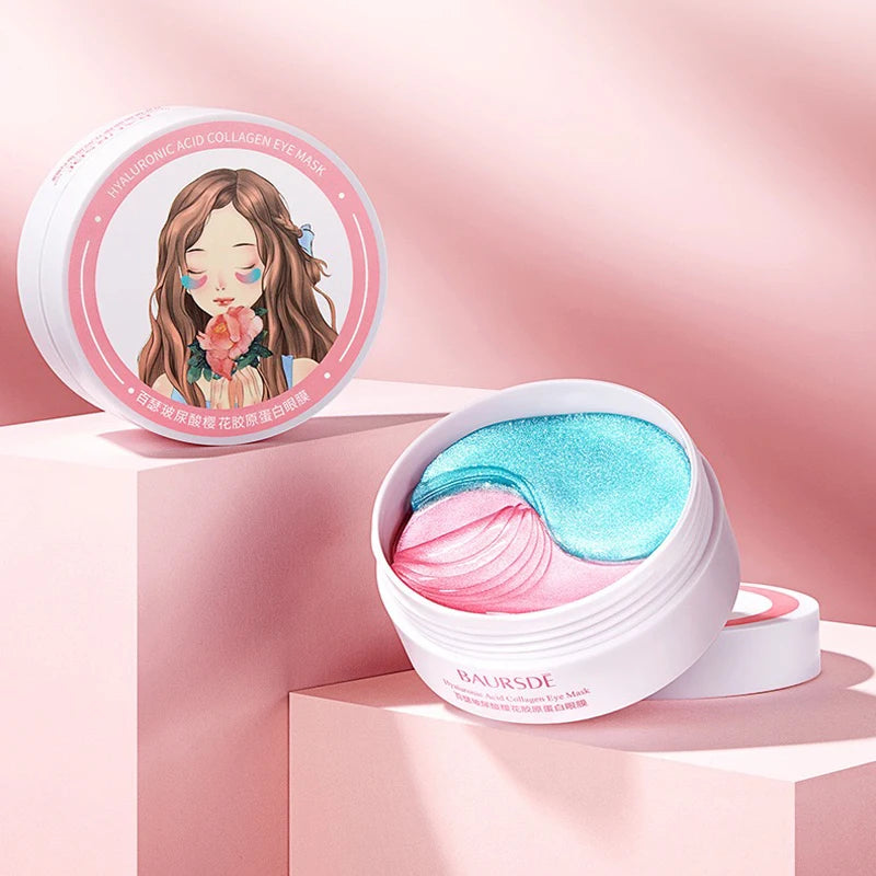 SADOER Sakura Collagen Eye Mask Anti Dark Circles Eyes Bags Removal Qme