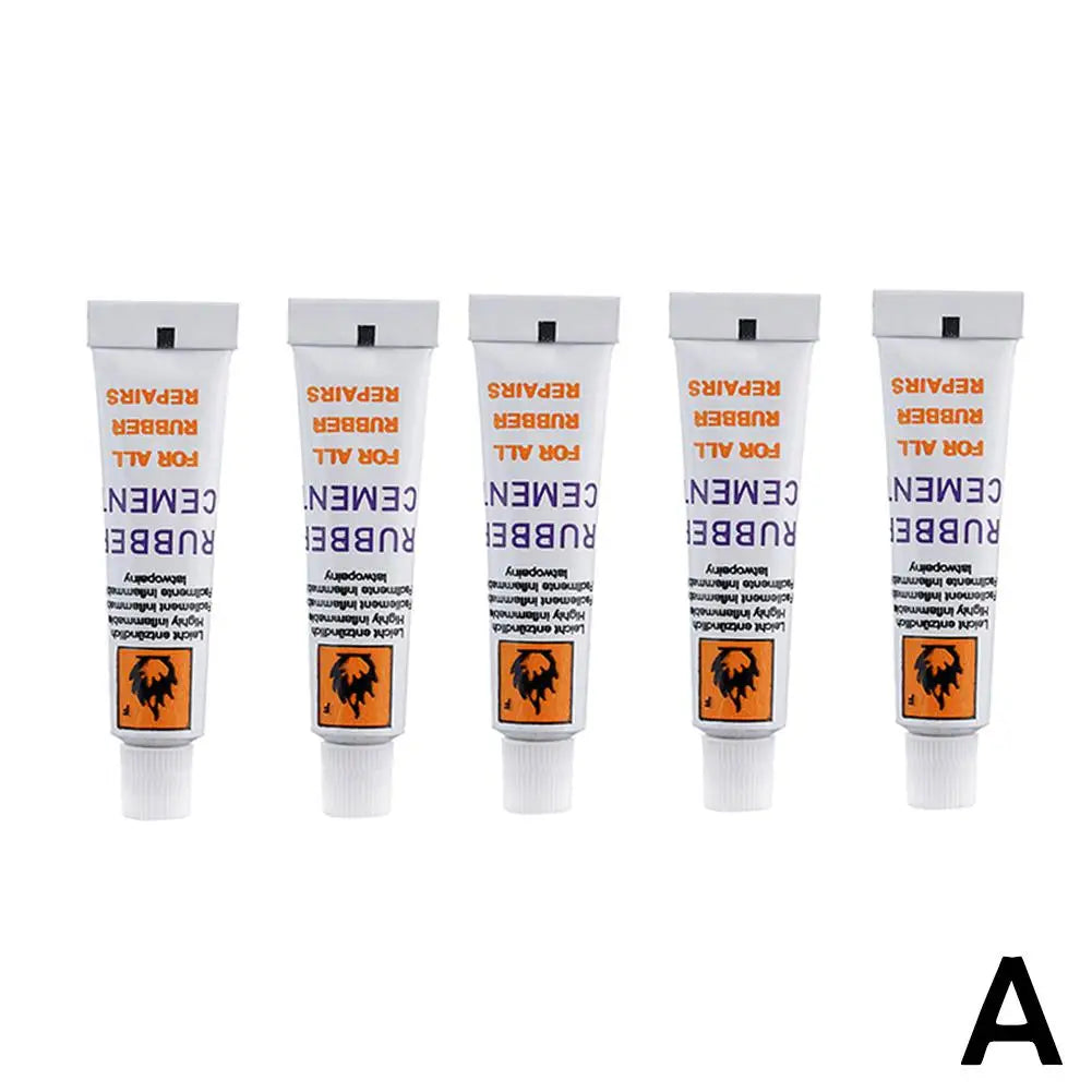 5PCS Car Tire Repairing Glue Motorcycle Bicycle Tyre Inner Tube Puncture Repair Tools Bike Trye Tire Patching Repair Glues Qme White