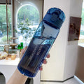 Ins Cute Large Capacity Plastic Water Cup Heat Resistant Portable Qme blue