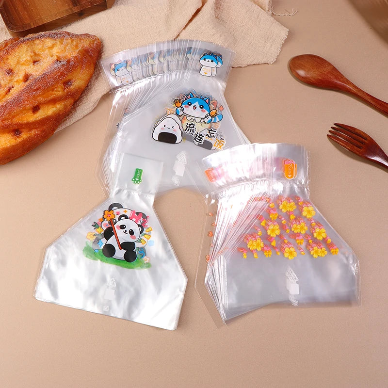 Lovely Cartoon Japenese Triangle Rice Ball Disposable Packaging Bag Qme