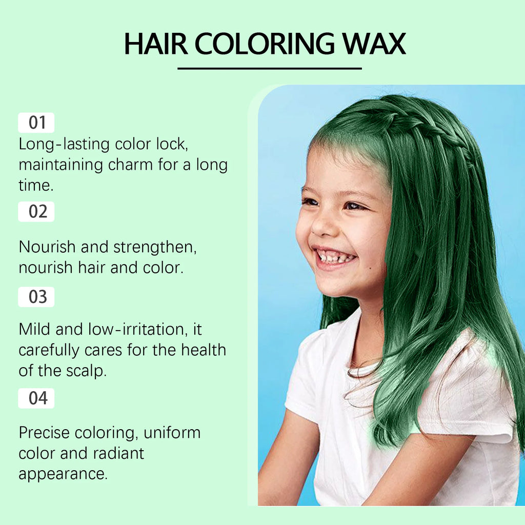8 Colors Kids Hair Wax Temporary Paint Reduce Scalp Stimulate Prevent Qme
