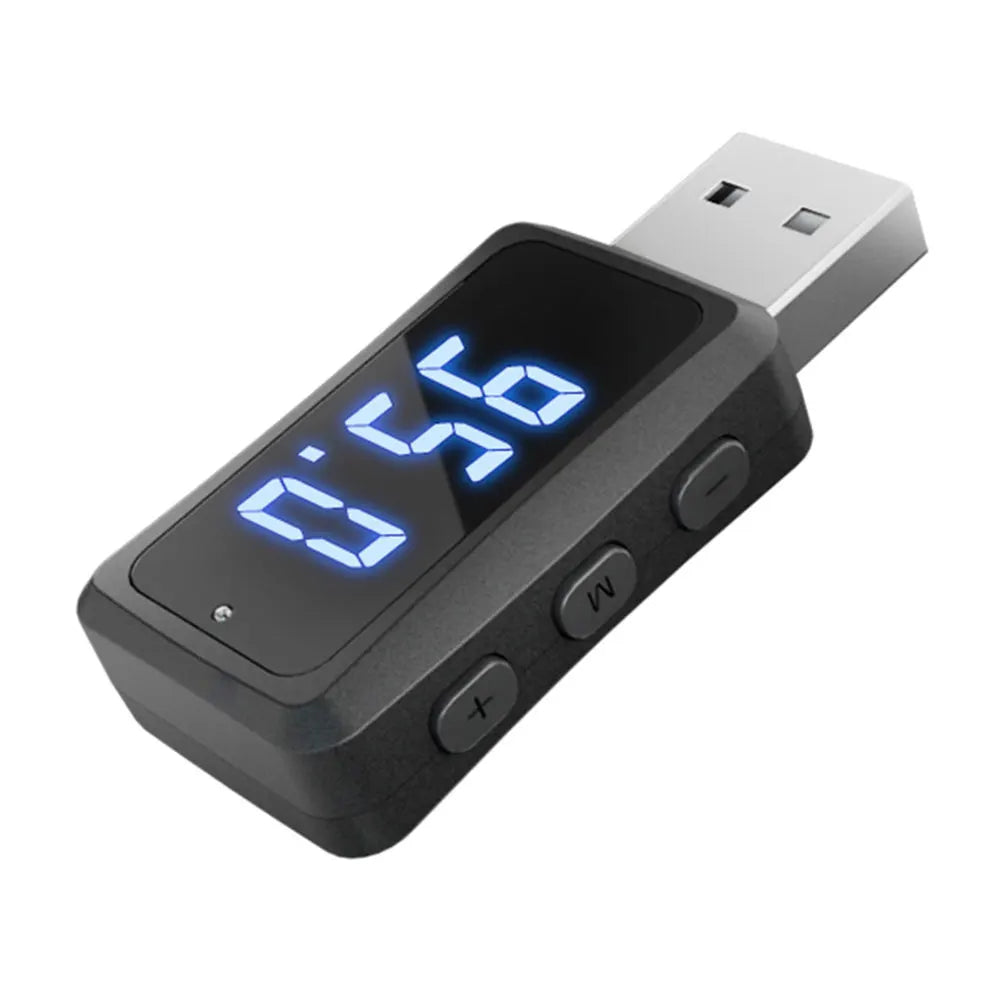 FM02 Auto Audio Wireless Adapter Portable Audio Receiver Transmitter Handsfree Call Bluetooth-Compatible Auto Accessories Qme
