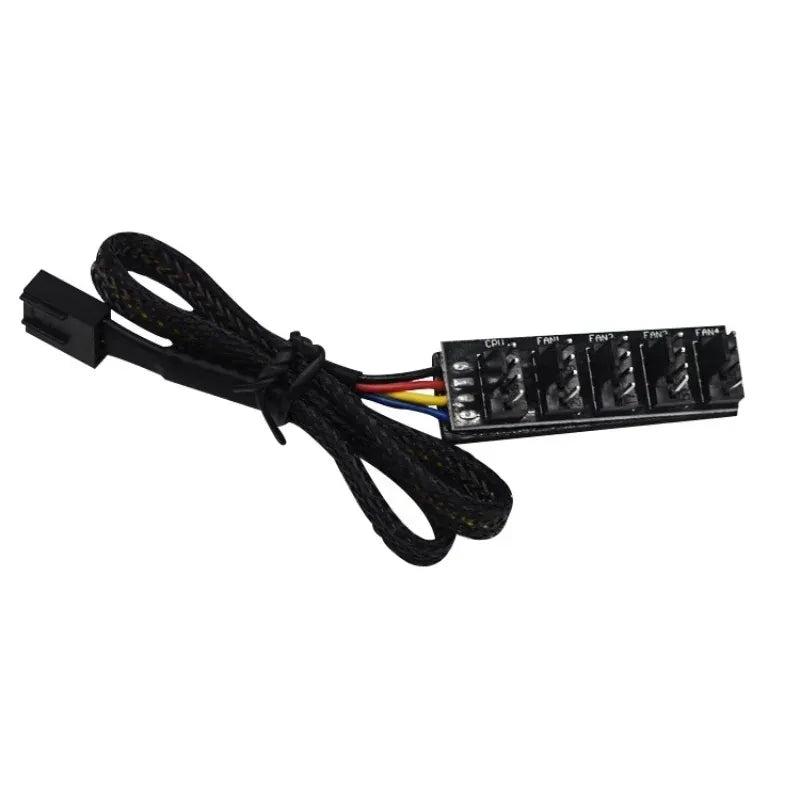 1 To 5 4-Pin TX4 PWM CPU Cooling Fan Braided Power Cable Hub Splitter Adapter 3 Pin 4 Pin Extension Cord Qme Section B