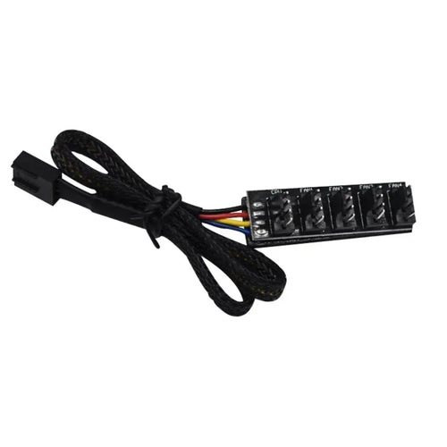 1 To 5 4-Pin TX4 PWM CPU Cooling Fan Braided Power Cable Hub Splitter Adapter 3 Pin 4 Pin Extension Cord Qme Section B