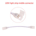 220V EU Plug COB LED Strip 2pin Connector Fix Clips 360LEDs Light Qme Default Title