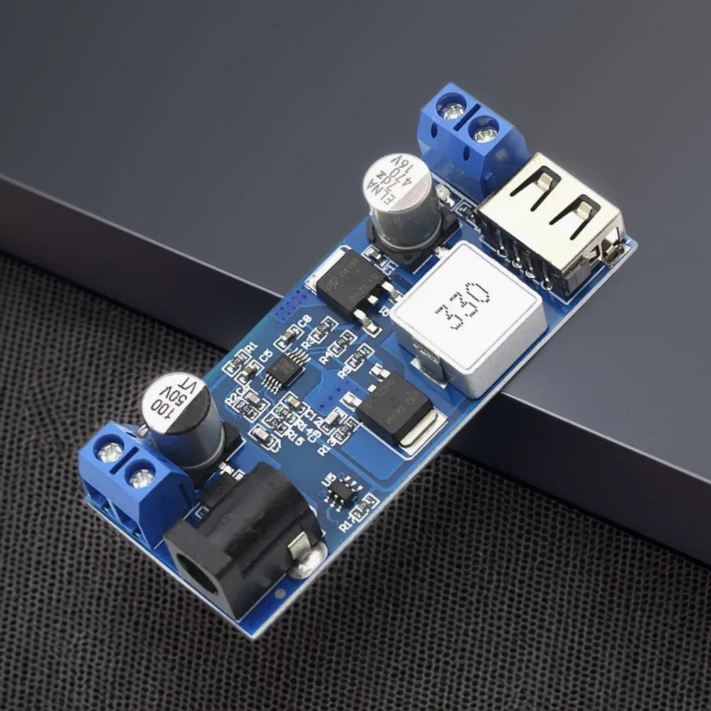 DC-DC 24V/12V To 5V 5A Step Down Power Supply Buck Converter Adjustable Step-down Power Supply Module USB Voltage Regulator Qme