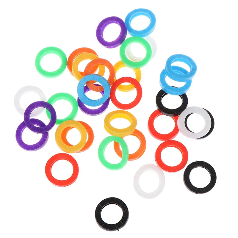 Bright Colors Hollow Silicone Key Cap Covers Topper Keyring Qme