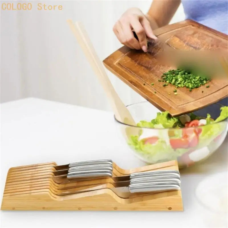 Wooden Drawer Cutlery Tray Separate Sections Daily Cooking D0LD Qme