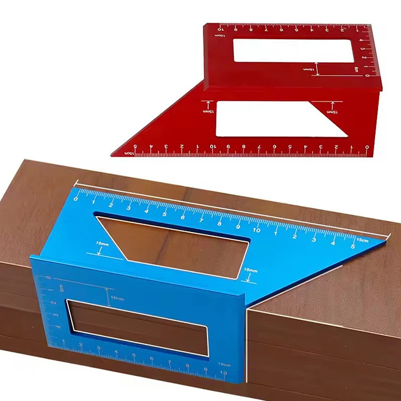Square Angle Ruler Marking Gauge Carpenter Tool Multifunctional 45 90 Qme