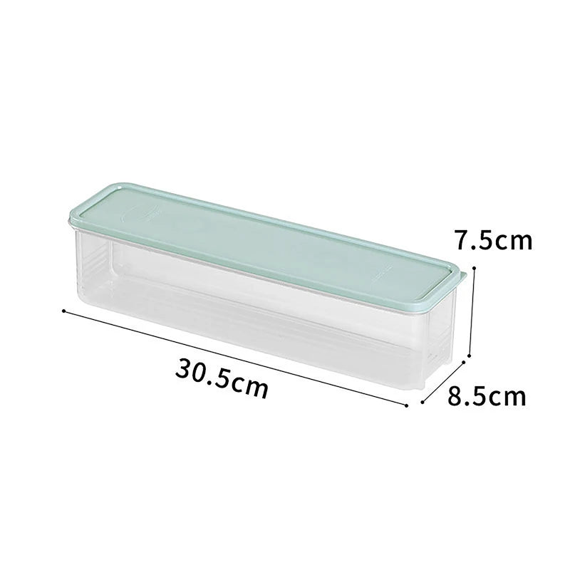 Long Rectangular Box Airtight Plastic Food Storage Containerswith Qme Blue