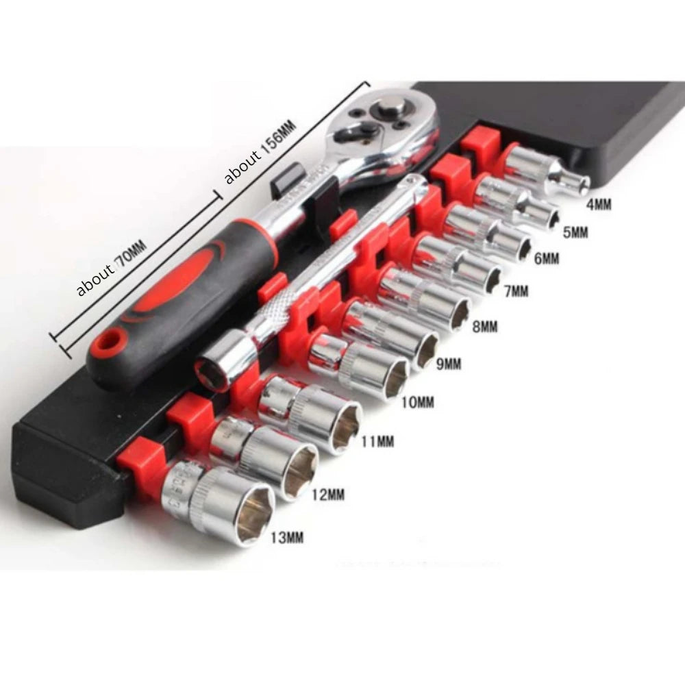 12 Pcs Set Wrench Socket Set Motorcycle Bicycle Repairing Tool Hardware Car Boat Auto Repair Tools Bike Multitool Bike Tool Kit Qme