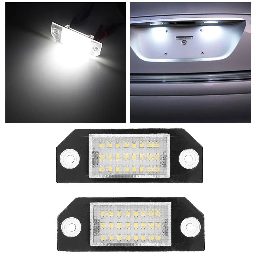 24 LED Beads License Plate LED Light Lamp for C MAX Focus MK2 License Lamp License Plate Light License Plate Light Qme