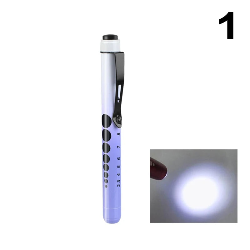 Medical Pen Light Portable Pocket LED Penlight Torch Otoscope Qme 1 Purple