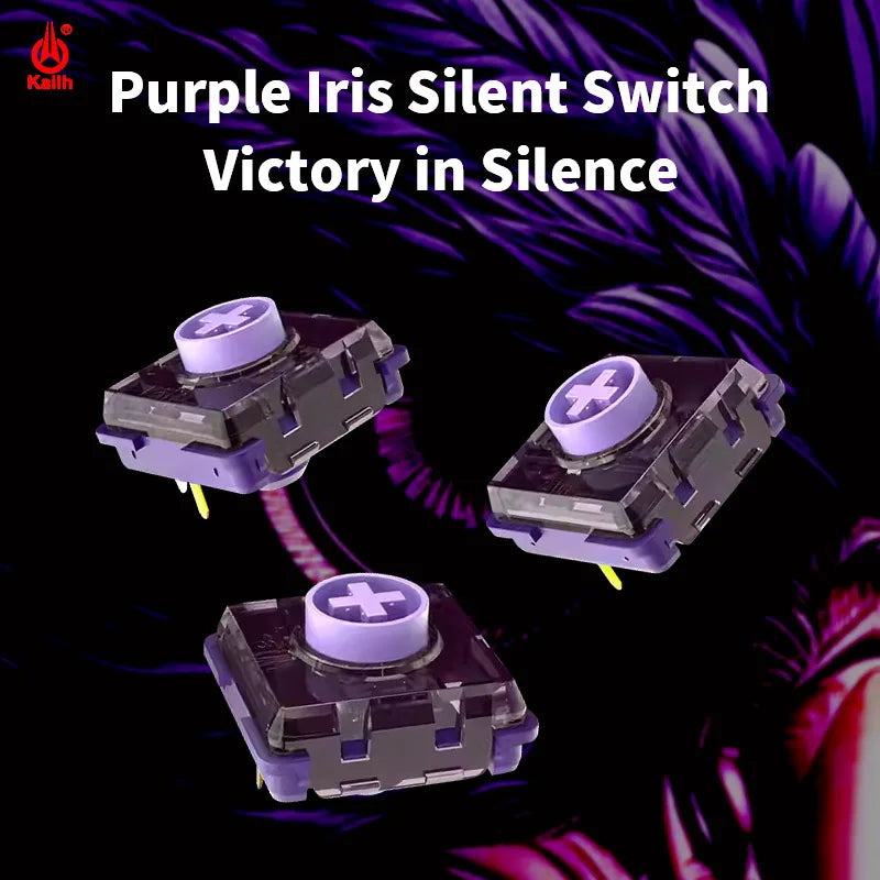 Kailh Purple Iris Silent Switch 30g Purple Iris Mini Low Profile Switches Fast Actuation Silent Switches HITBOX Keyboards Switch Qme