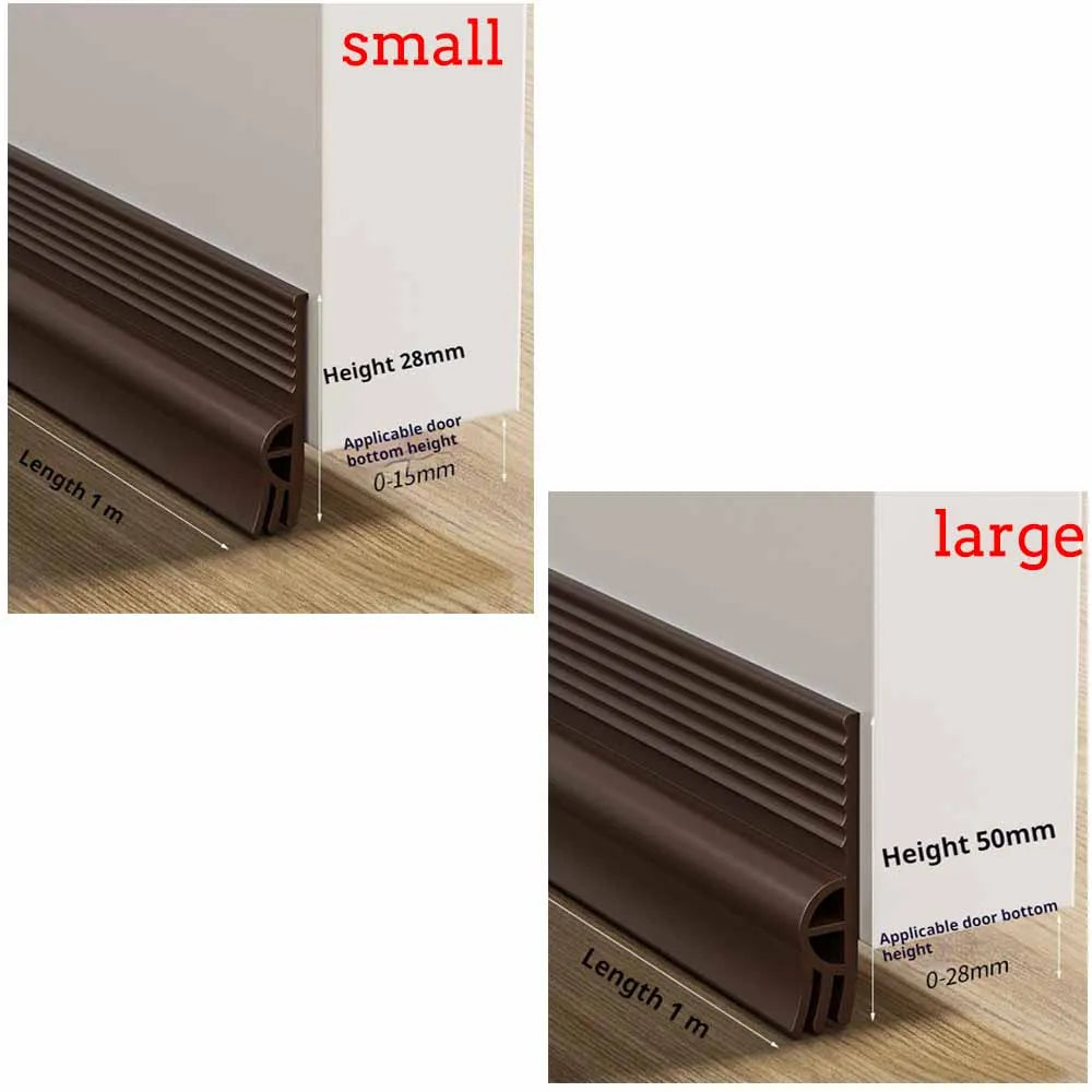 1M TPE Sliding Window Sealing Strip Self-adhesive 3-layer Thickening Windproof Door Seal Strip Soundproofing Weather Stripping Qme