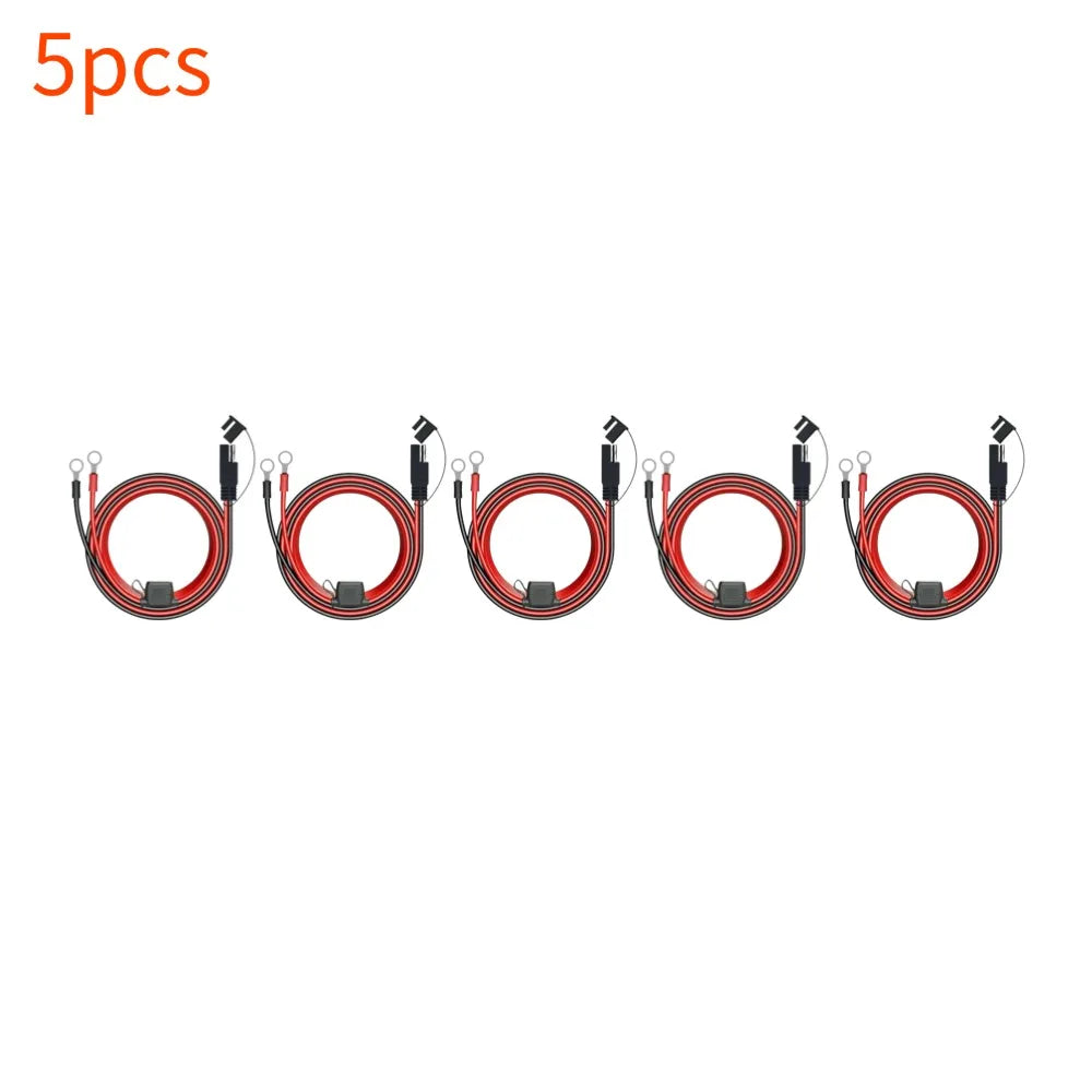 Charger Cable For Motorcycle Battery Terminal To SAE Quick Extension Cable With 10A Fuse O Connector Battery Charger Adapter Qme 5pcs