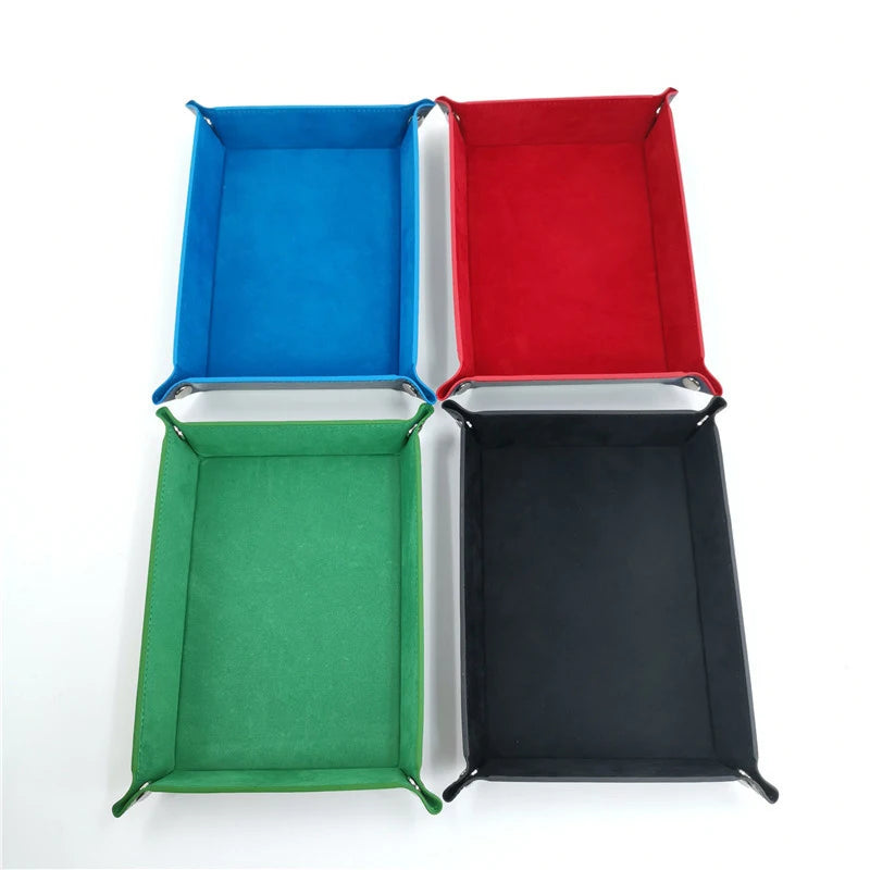 Creative Storage Tray Pu Foldable Box Dice Desktop Rolling Folding Qme