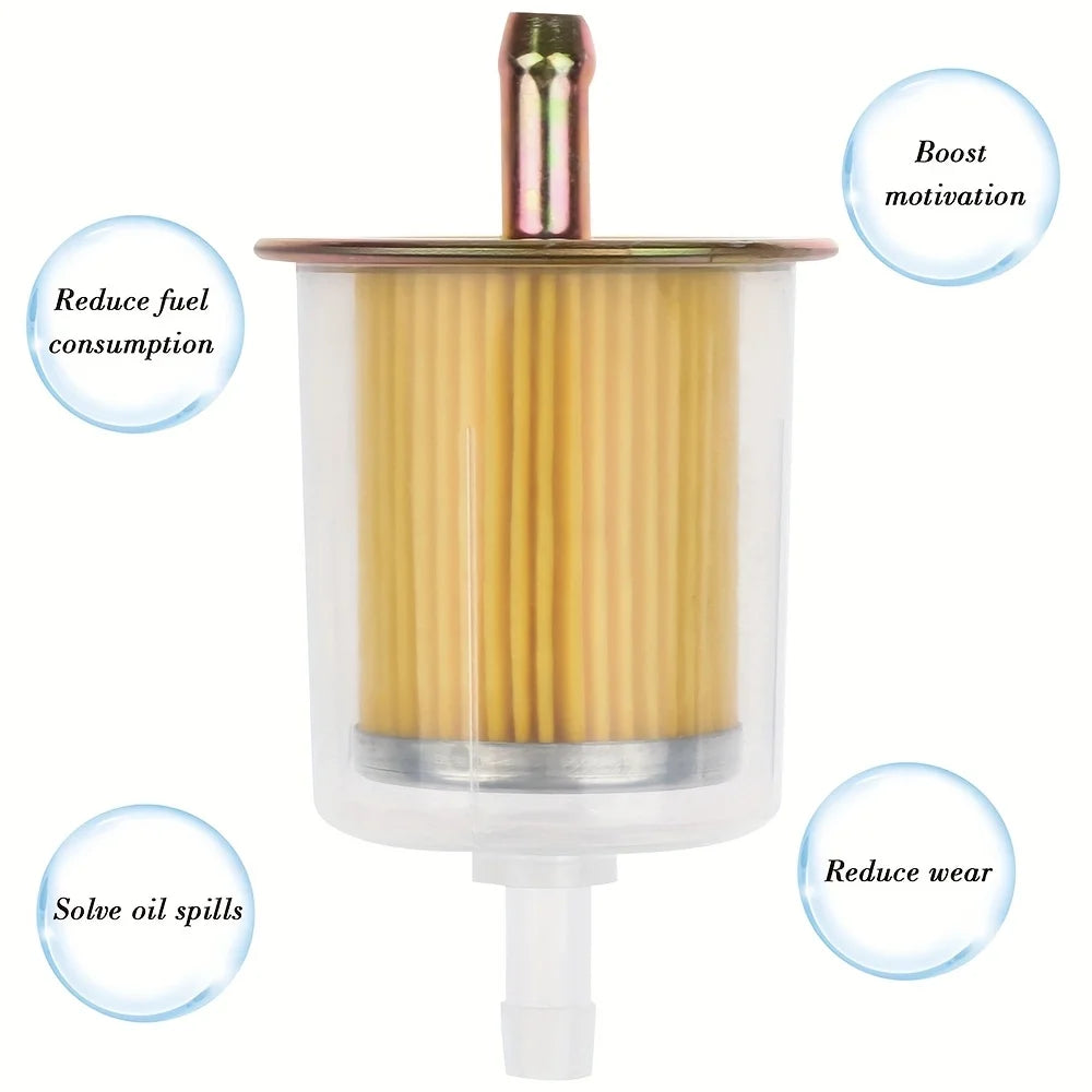 Universal Clear Fuel Filter Gasoline Filter For Motorcycle Car ATV Dirt Bike Scooter Small Engine Fuel Line Filtration Accessory Qme