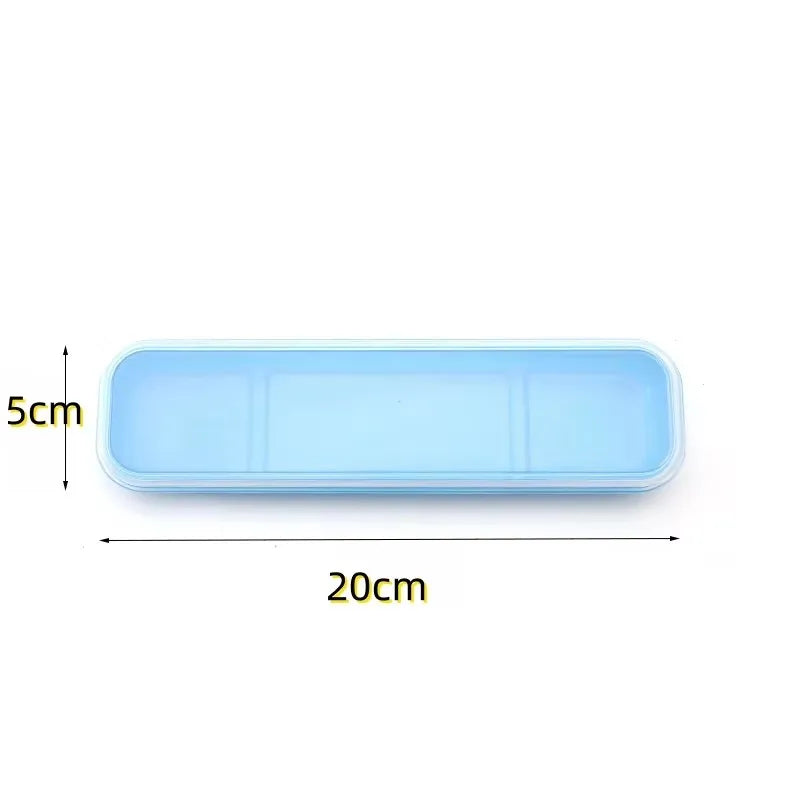 Tableware Box Portable Cutlery Case Spoon Fork Storage Box Students Household Dinnerware Bag Multicolor Transparent Cover Qme