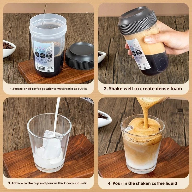 Fitness Shaker Cup Men Women Sports Protein Powder Milkshake Mixing Qme