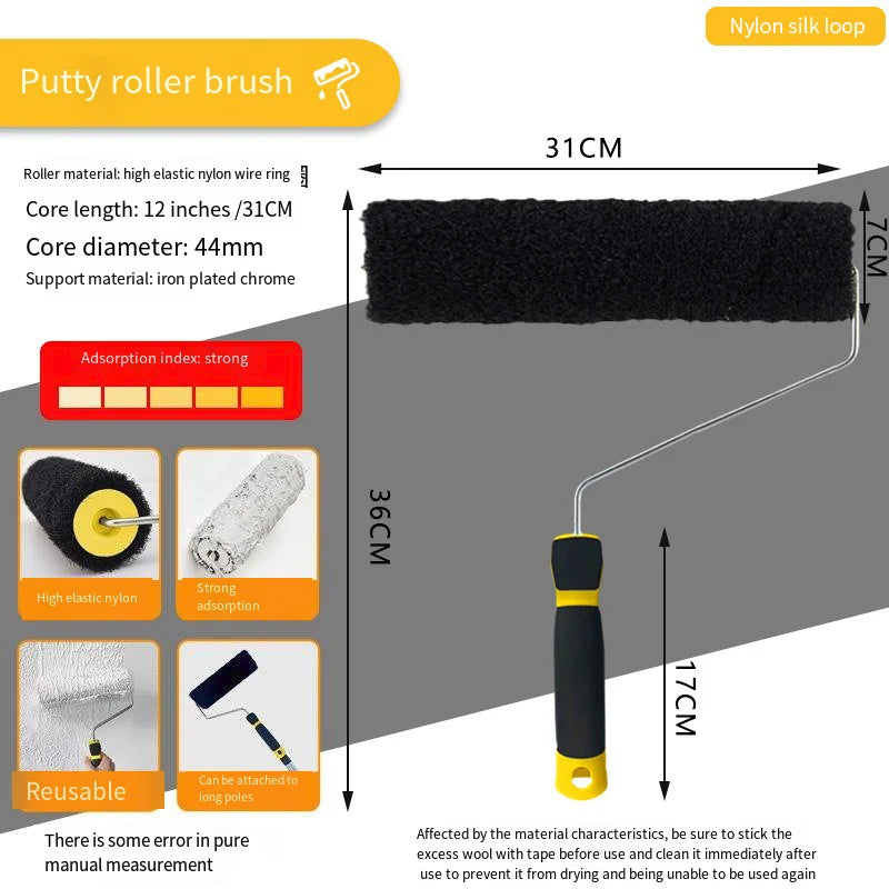 Wall Brush Putty Roller Texture Pattern Drywall Compound Smooth Qme