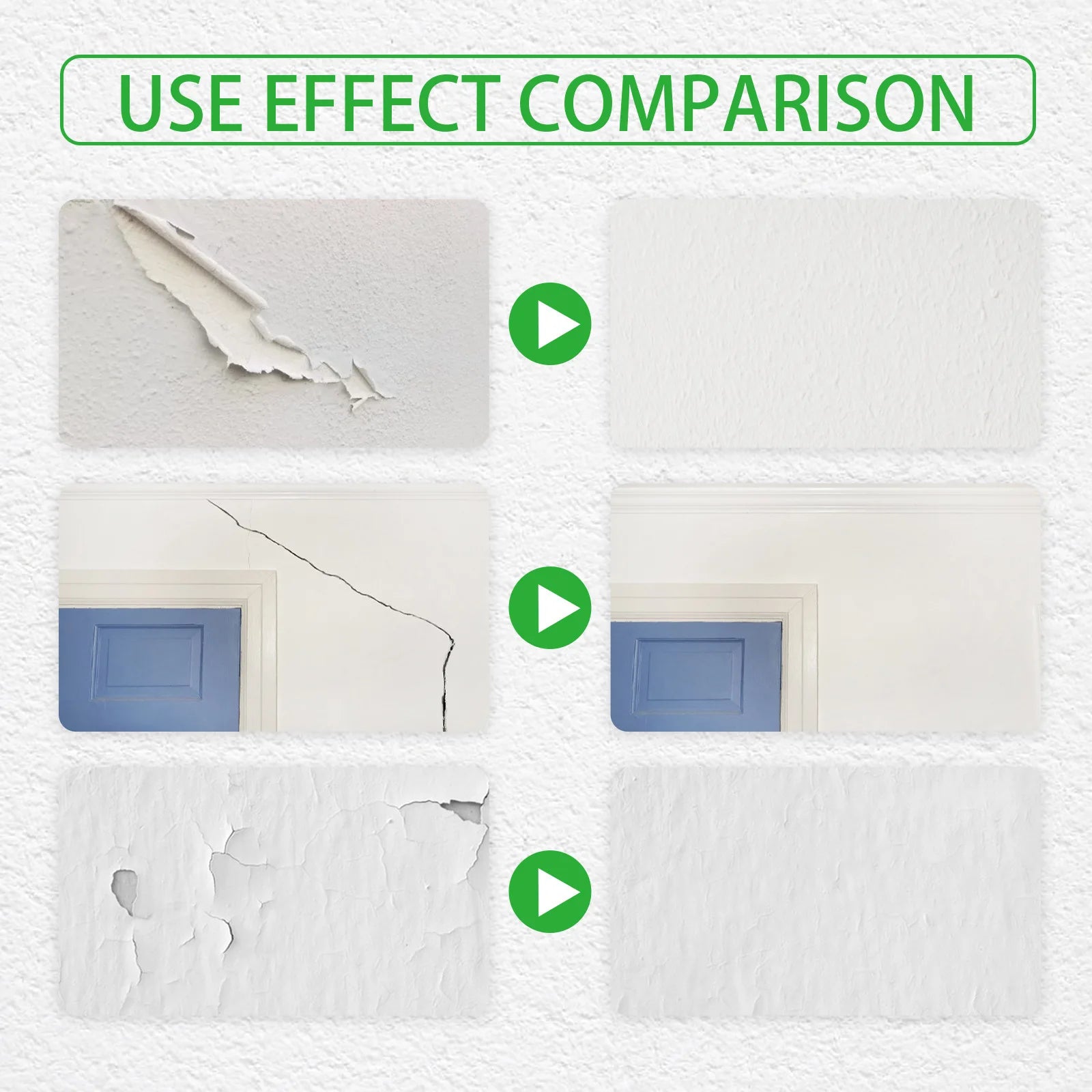 Wall Repair Cream Mouldproof Wall Crack Nail Quick-Drying Dirt Stain Remover Crack Repair Graffiti Coverage Wall Mending Paste Qme