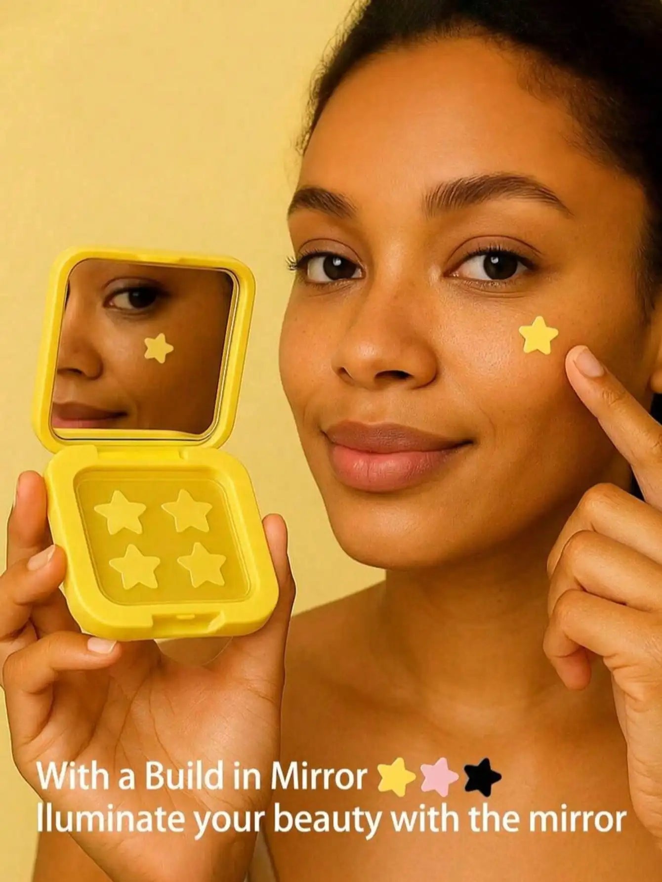 Box Cute Star Stickers Face Alcohol-free Fragrance-free Gentle Qme