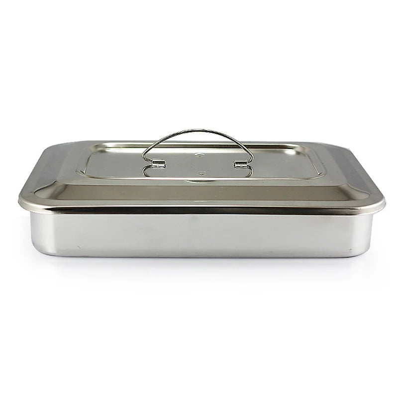 Dentist Storage Box Stainless Steel Instrument Dental Tray Surgical Qme