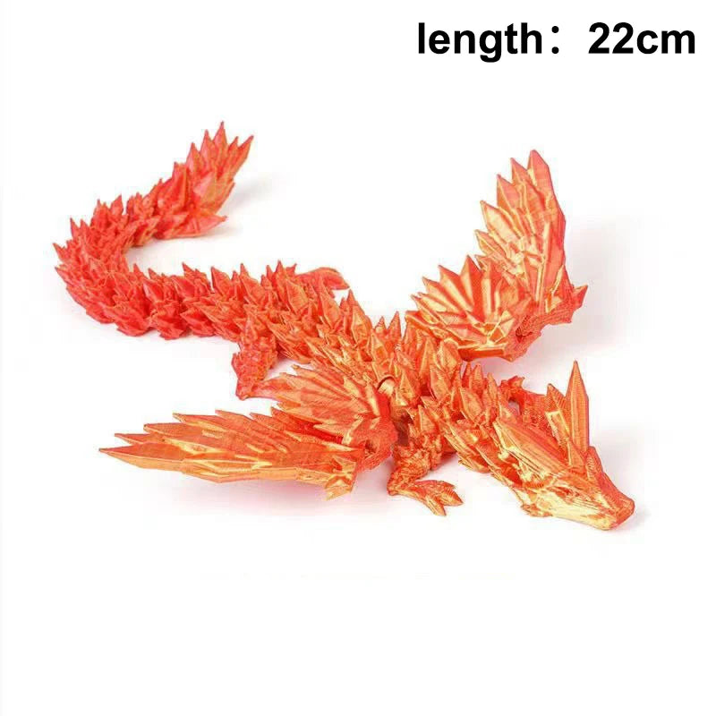 Articulated Dragon Crafts Desktop Western Action Figure 3D Printed Qme A9