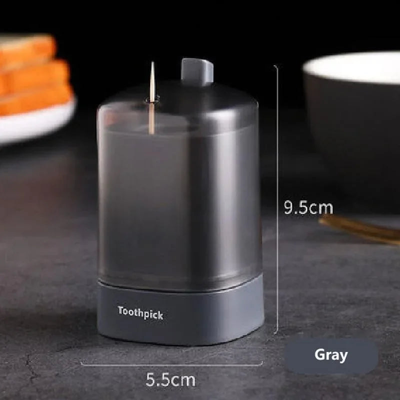 Press Type Toothpick Holder Automatic Pop-up Toothpick Box Hotel Restaurant Kitchen Desktop Organizer Cleaning Dental Tools Qme