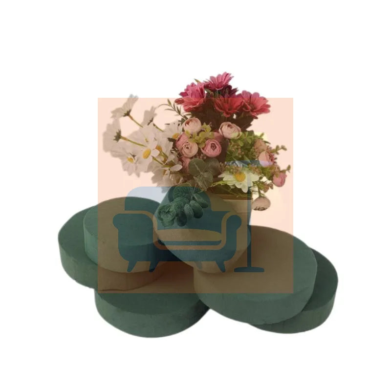 5/10Pcs DIY Fresh Artificial Flowers Wet Dry Florist Foam Bricks Green Round Floral Foam Blocks Wedding Praty Flower Decor Qme