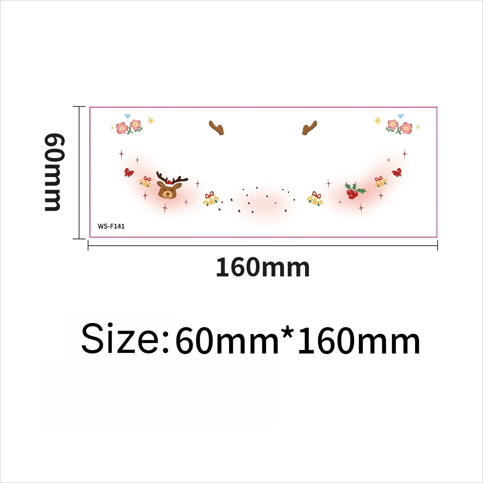 A New Stock Christmas Face Tattoo Stickers, Waterproof Sweatproof Creative Makeup Decals for Xmas Party Ball Event Cosplay Qme