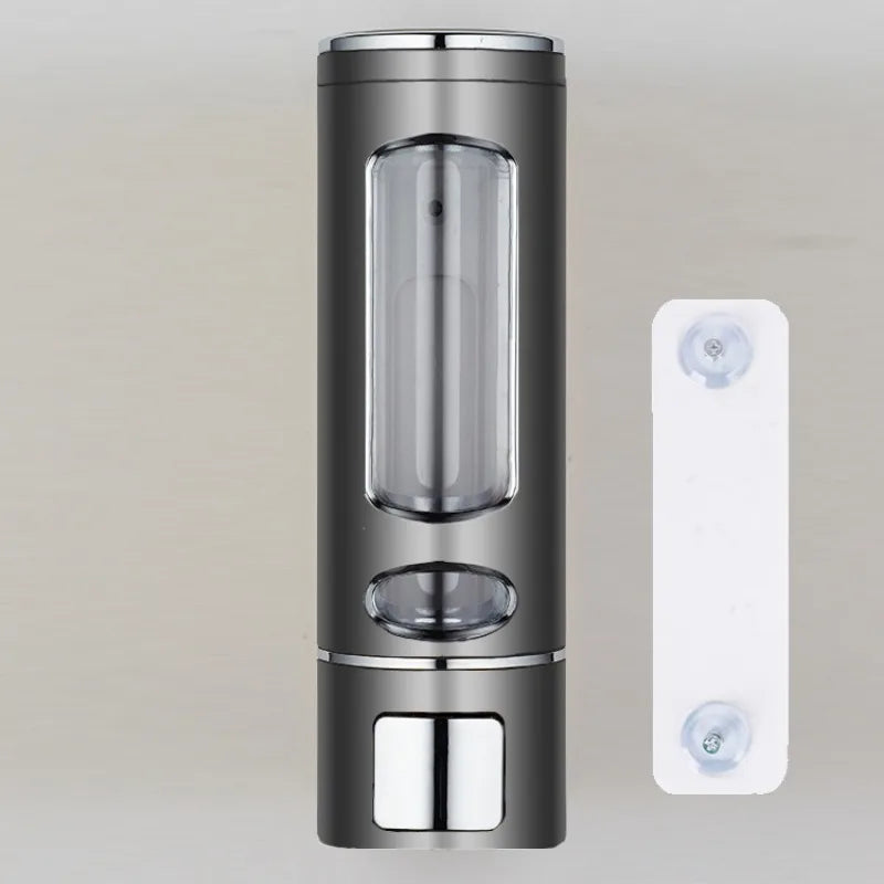 Liquid Soap Dispenser Wall Mounted Refillable Bathroom Kitchen Hotel Qme black