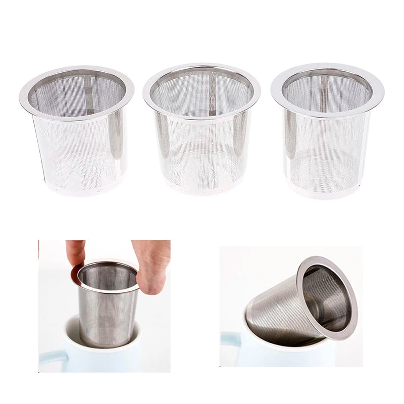 Stainless Steel Tea Infuser Silver Mesh Kitchen Accessories Safe Qme