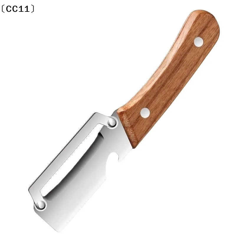Durable Smooth Multi Functional Vegetable Peeler Ergonomic Wooden PP Qme